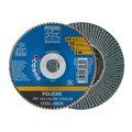 Pferd 6" x 7/8" A.H. POLIFAN® Flap Disc - Z PSF STEELOX, Zirconia, 40 Grit, Flat 63051